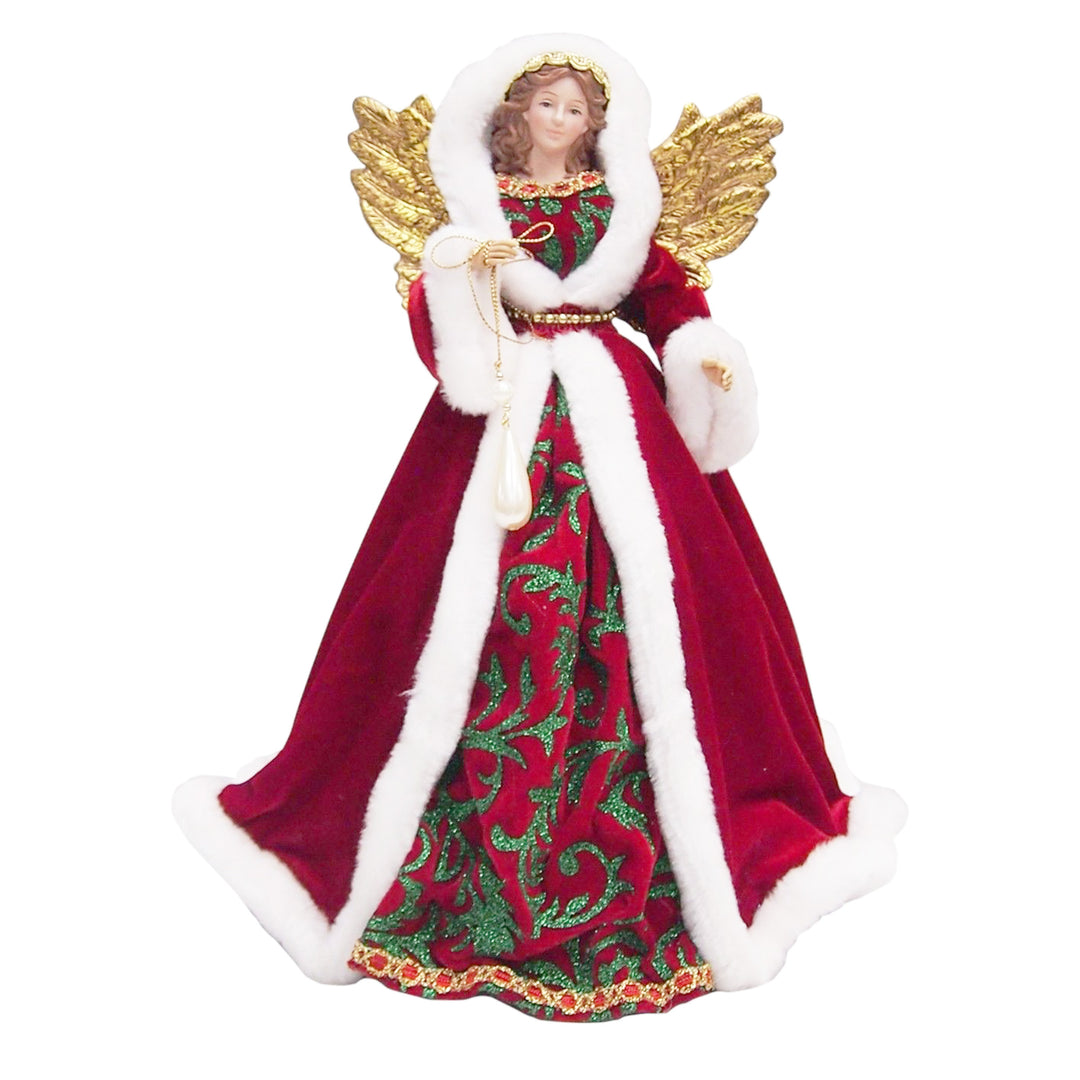 Angel in a Red Dress with Holly Designs