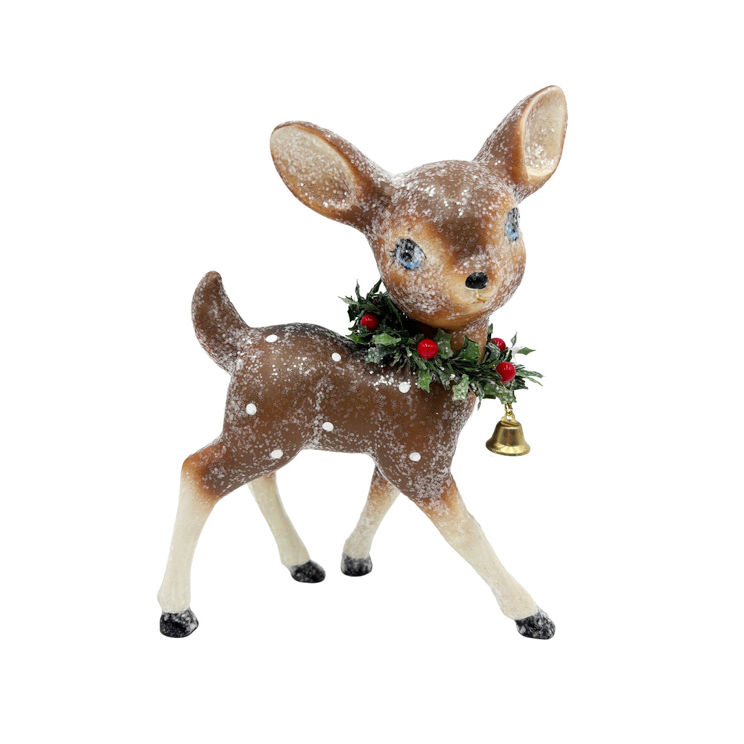 Glittered Vintage Tabletop Deer