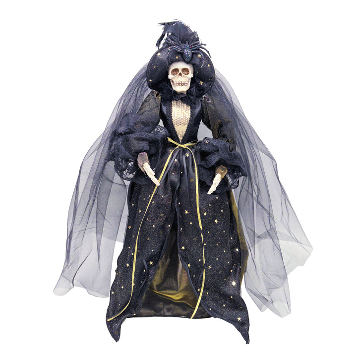 Witch Doll With Skull Face Black Dress
