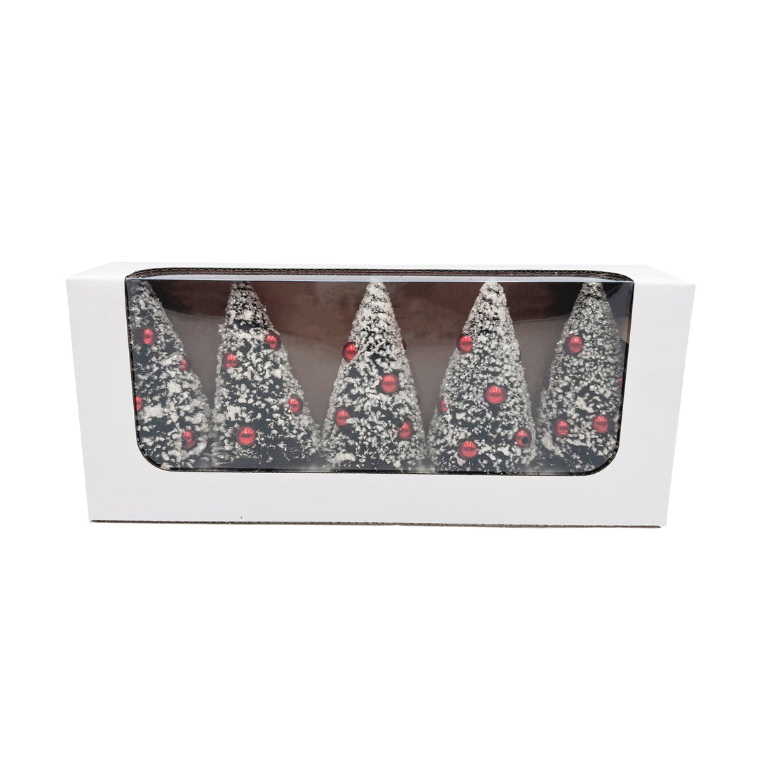 Box of 5 Flocked Sisal Trees