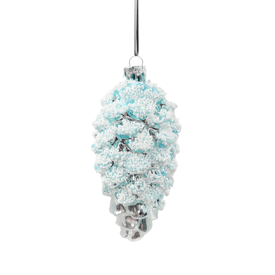 Blue & White Pinecone Ornament
