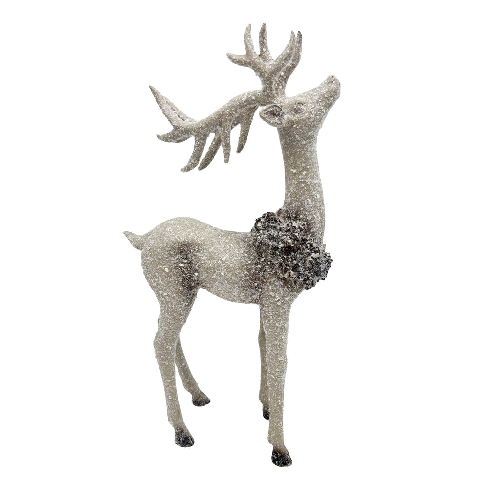 Snowy Woodland Tabletop Deer Standing