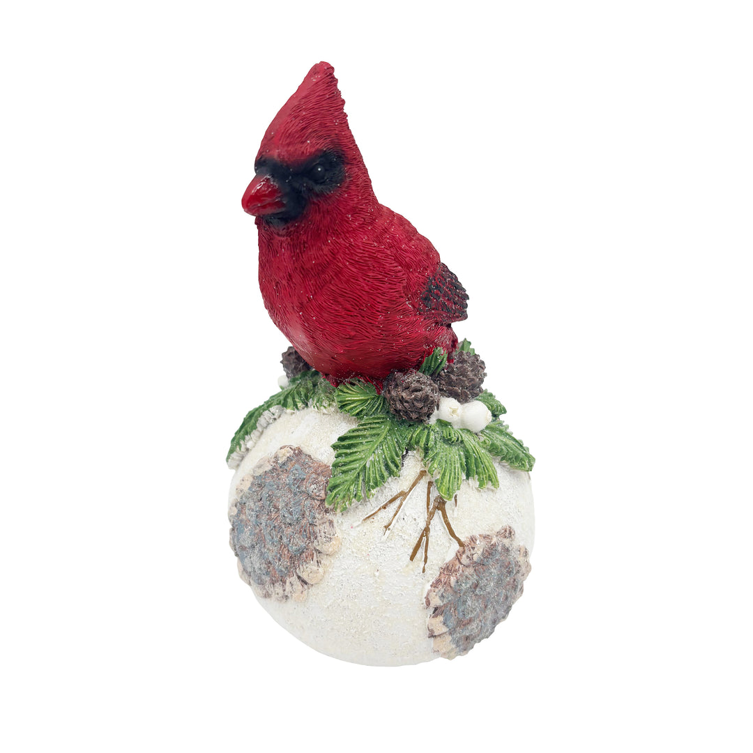 Cardinal on Pinecone & Holly Ball