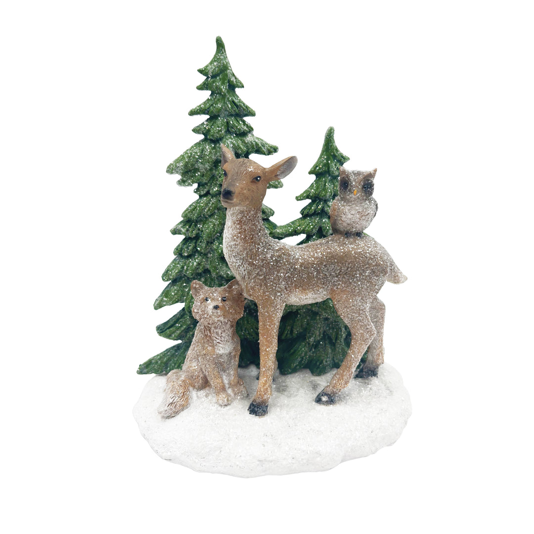 Reindeer & Animal Woodland Scene