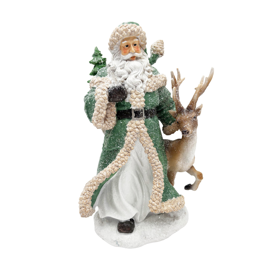 Sage Green Santa with Deer