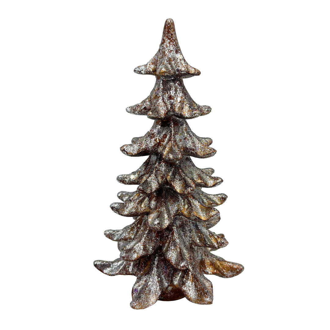 Glittered Copper Resin Tree
