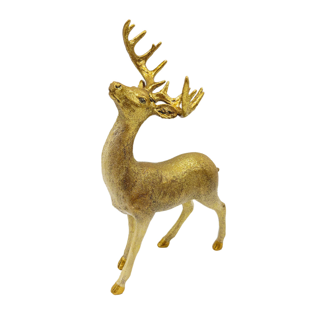 Gold Foil Resin Standing Deer