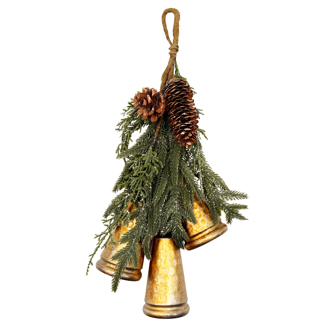 Hanging Pine and Pinecone Swag with Bell