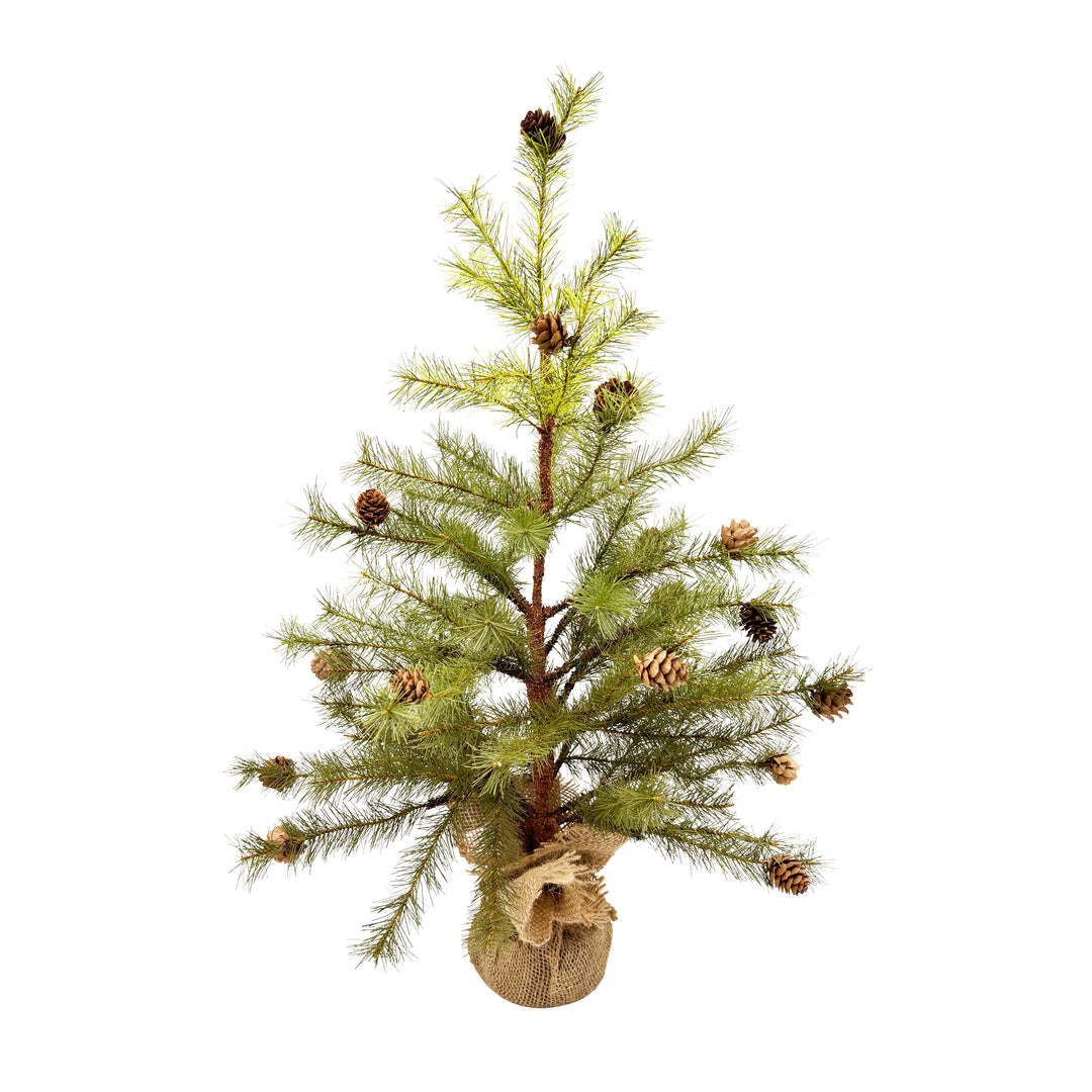 Artificial Pine Tree in a Burlap Base