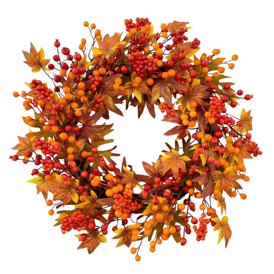 Mixed Fall Foliage & Berry Wreath