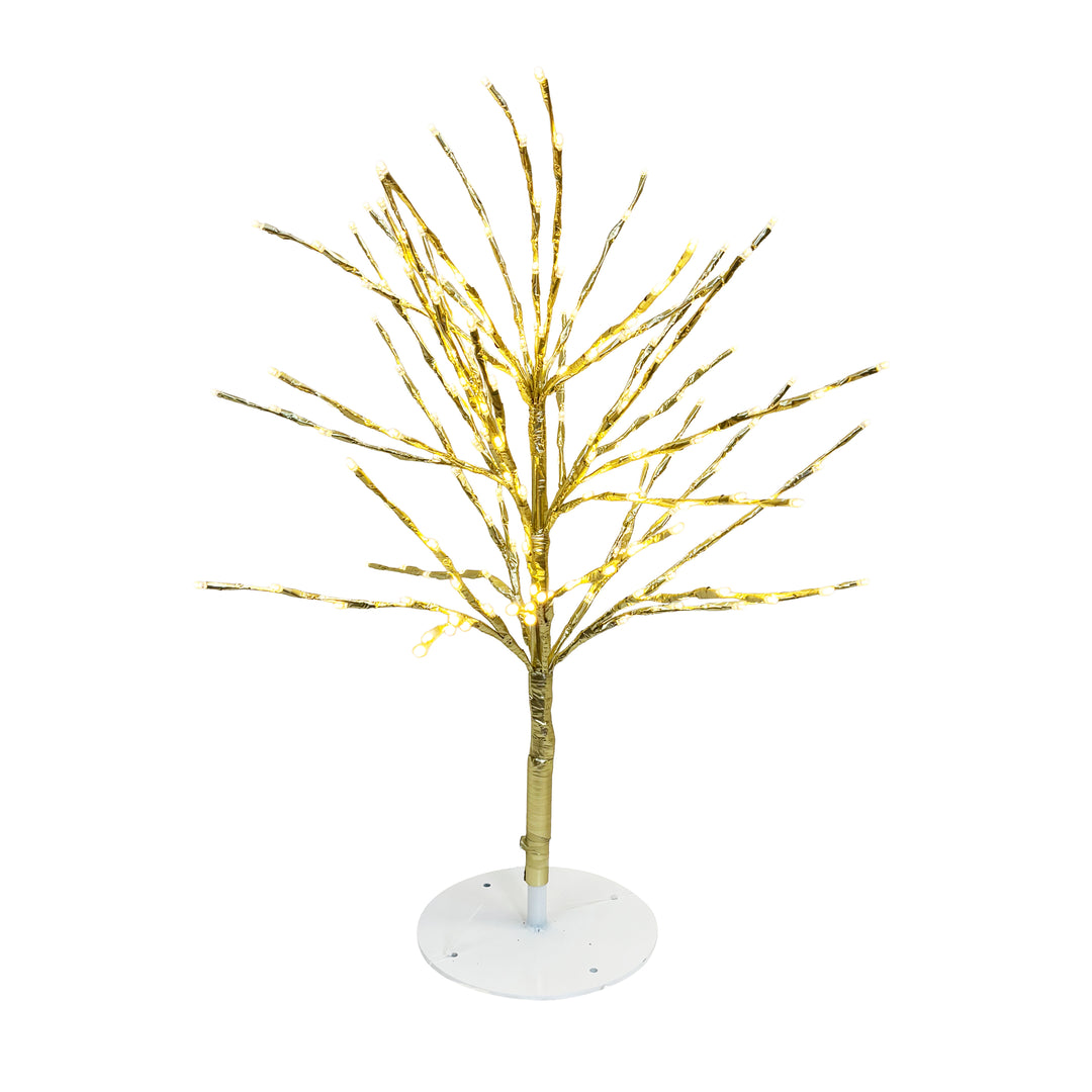 Lit Birch Tree on Base 24 Inches