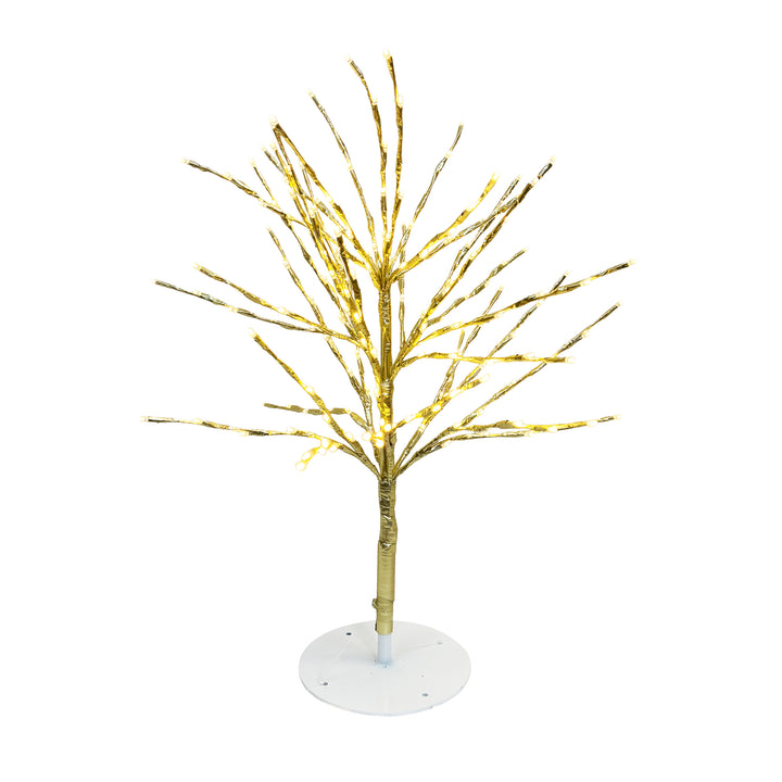 Lit Birch Tree on Base 24 Inches
