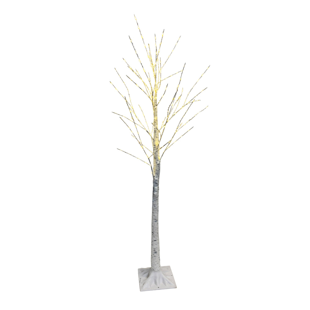 Lit Birch Tree on Base 48 Inches