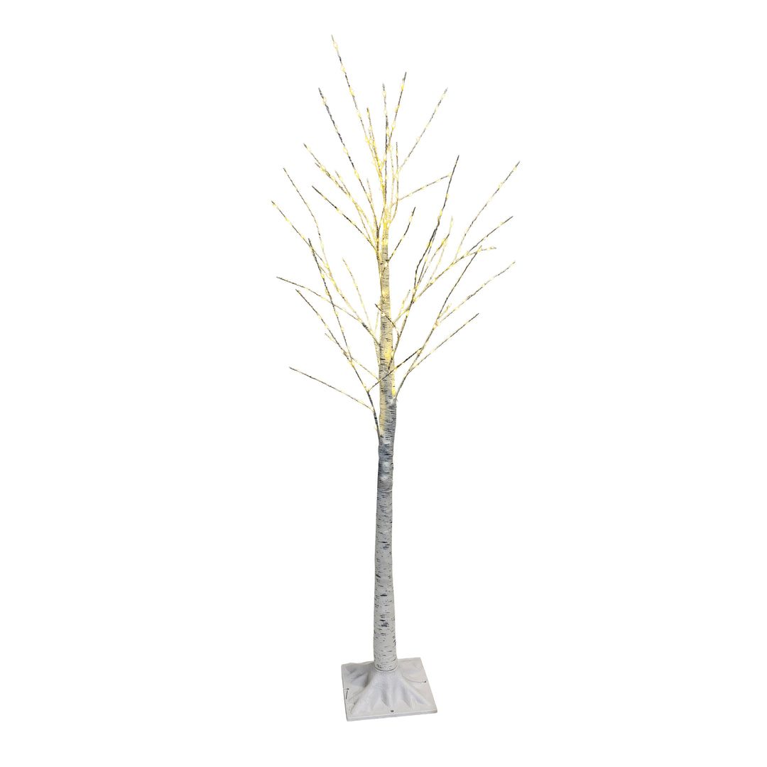 Lit Birch Tree on Base 48 Inches