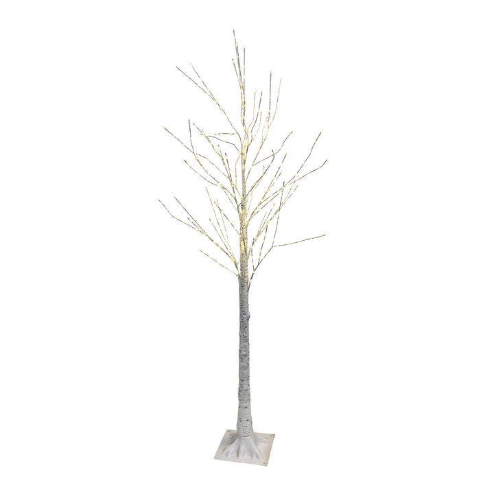 Lit Birch Tree on Base 60 Inches