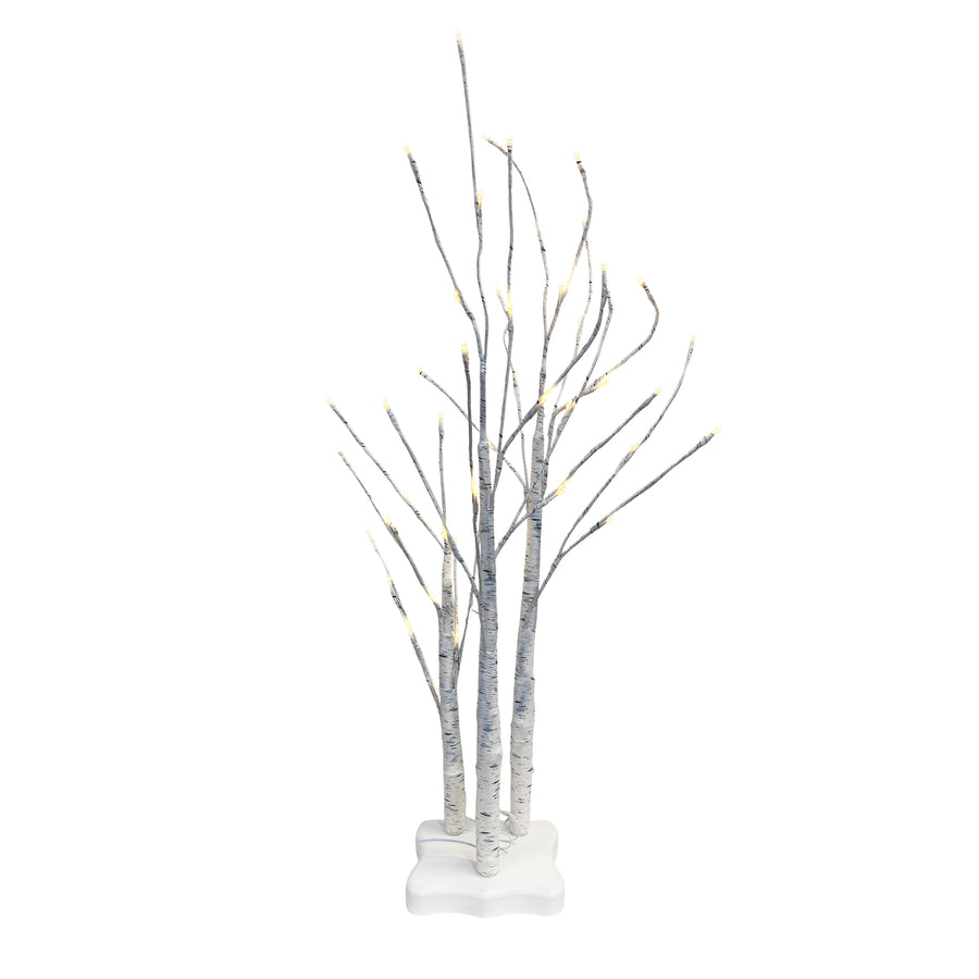 Lit Birch Trees on Base