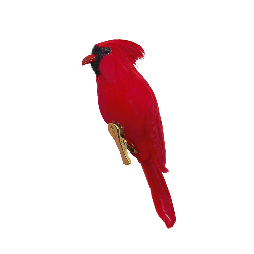 Feathered Cardinal Clip Ornament