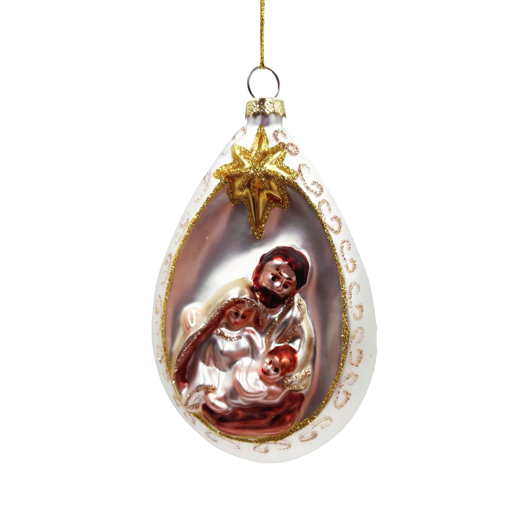 Gold Nativity Ornament