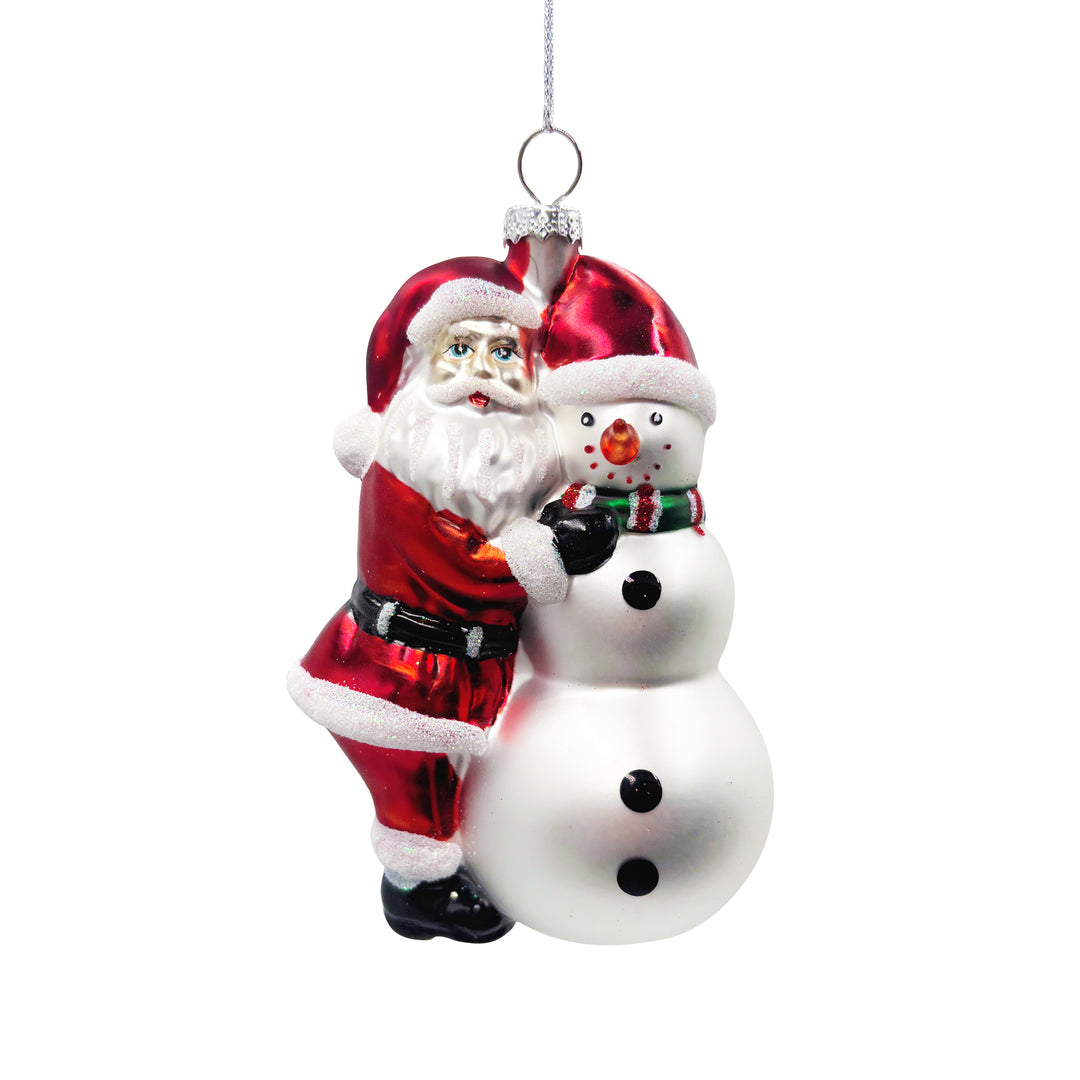 Santa & Snowman Friends Ornament