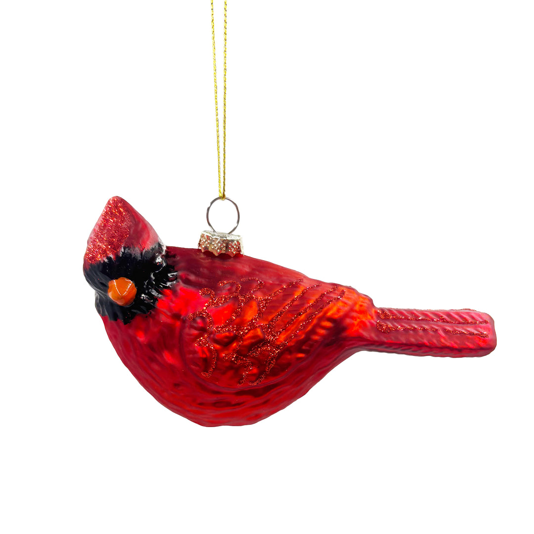 Glass Cardinal Ornament