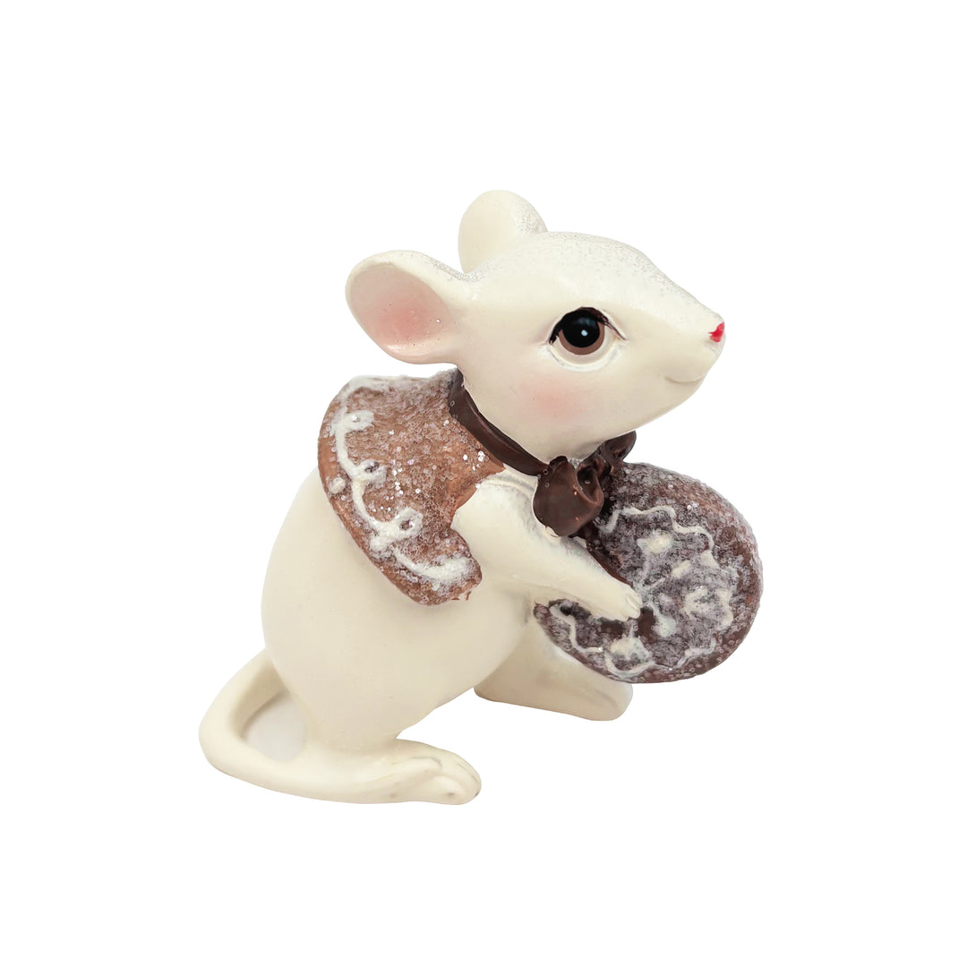 Mice Decorating Gingerbread Cakes & Cookies boy mouse holding cookie