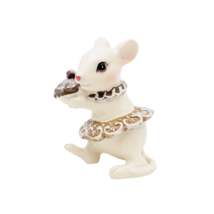 Mice Decorating Gingerbread Cakes & Cookies girl carrying cake