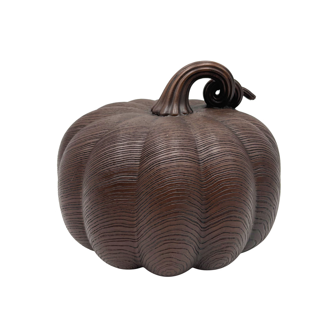 Brown Resin Pumpkin