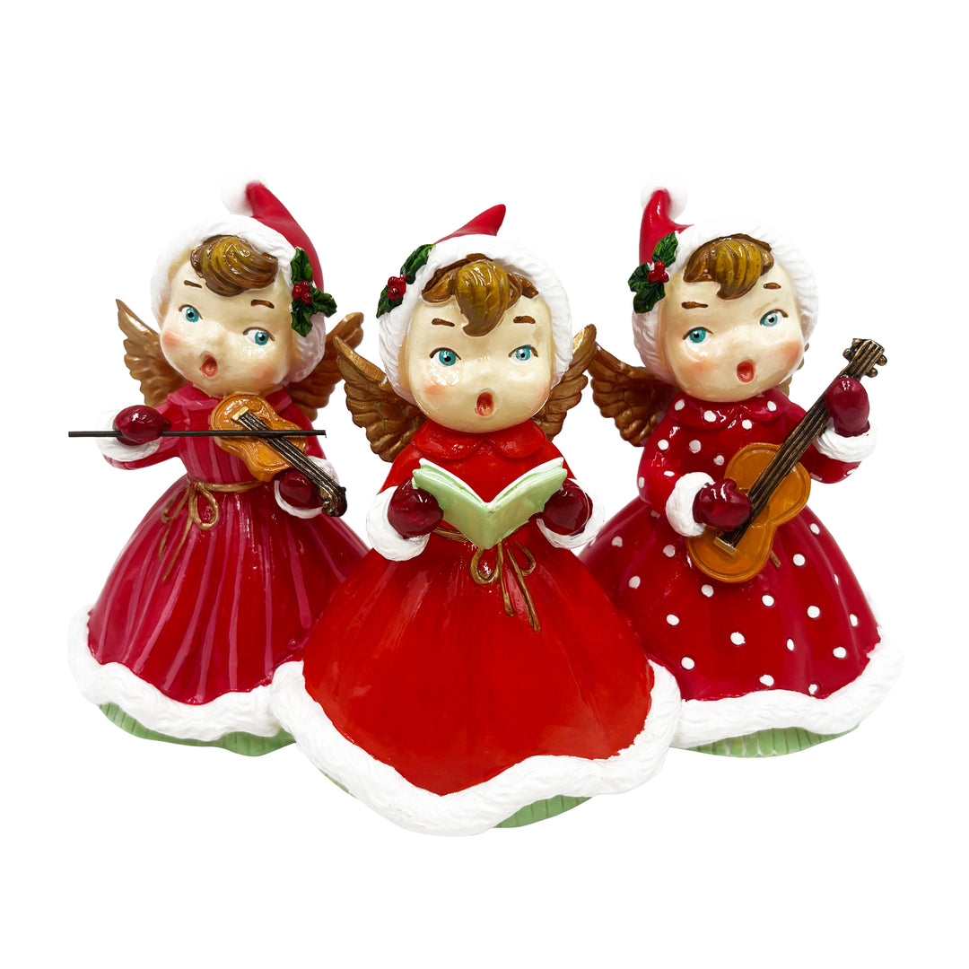 Vintage Choir Girls in Red Dresses