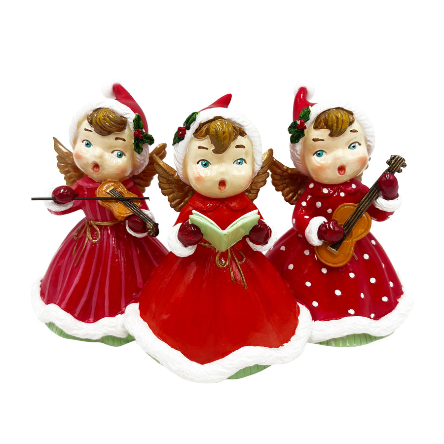 Vintage Choir Girls in Red Dresses
