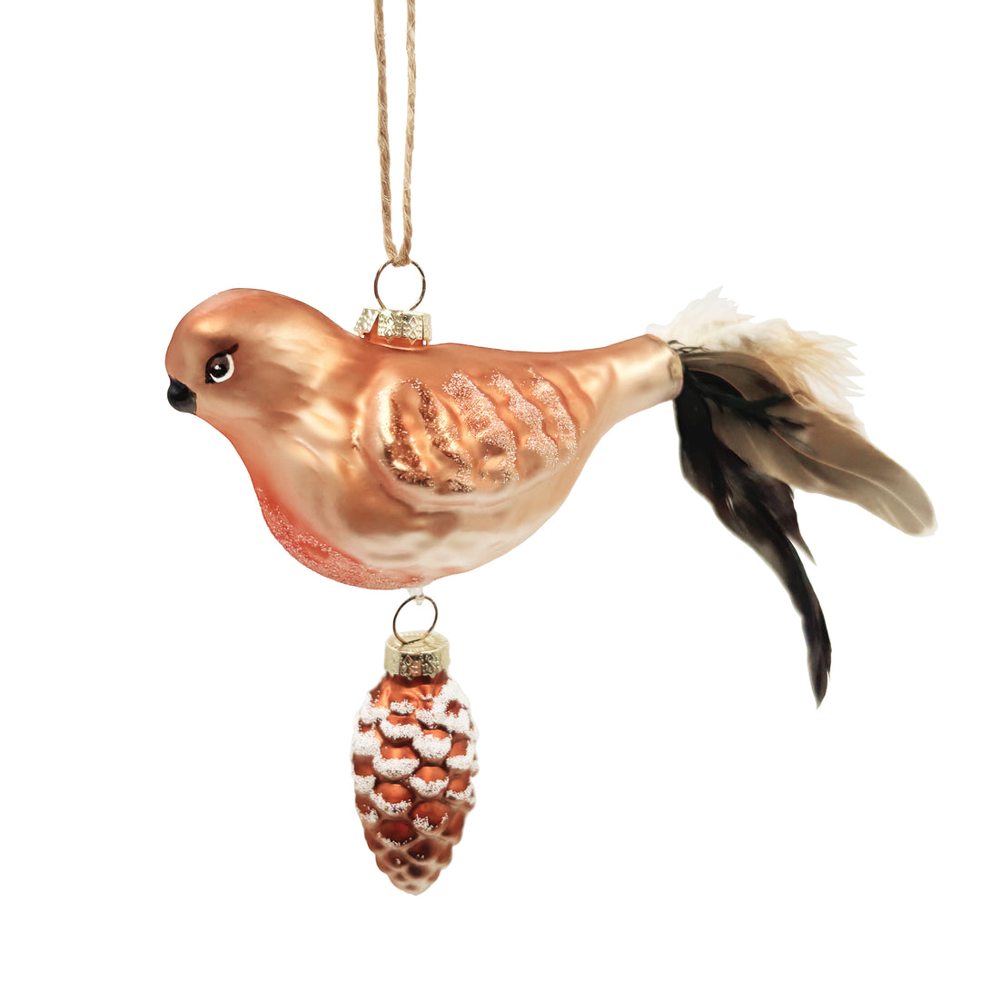 Bird & Pinecone Ornament