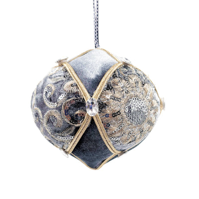 Blue and Gold Shatterproof Ornament