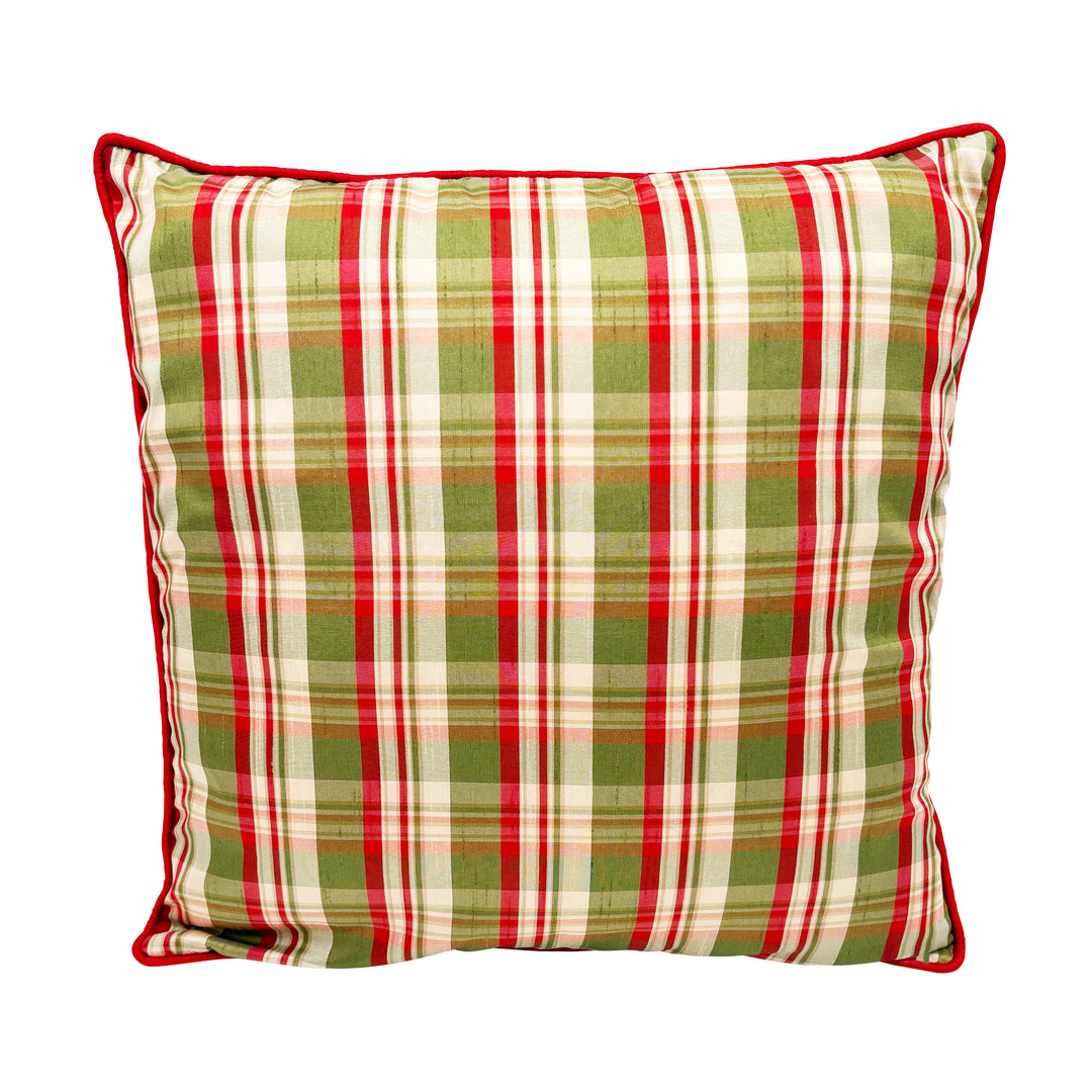 Classic Dupion Plaid Pillow