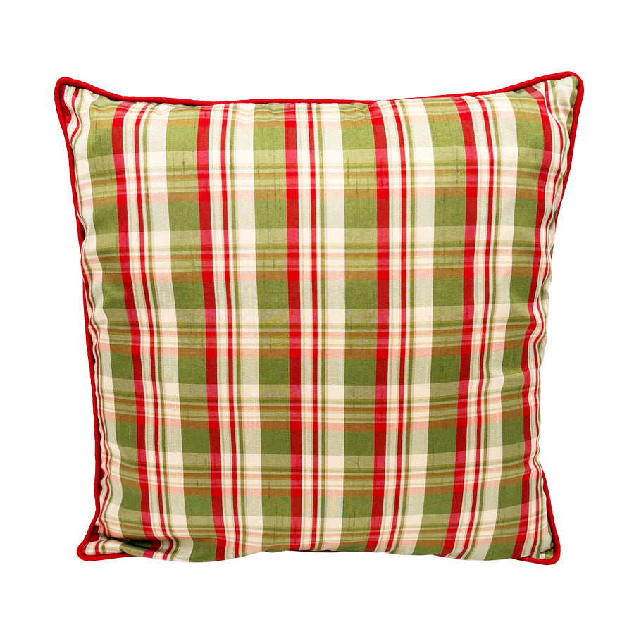 Classic Dupion Plaid Pillow