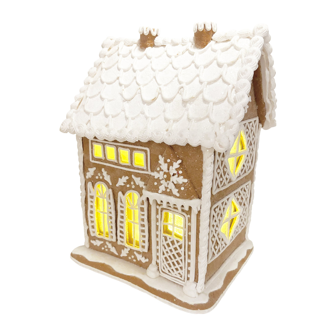 Lit Classic Gingerbread House