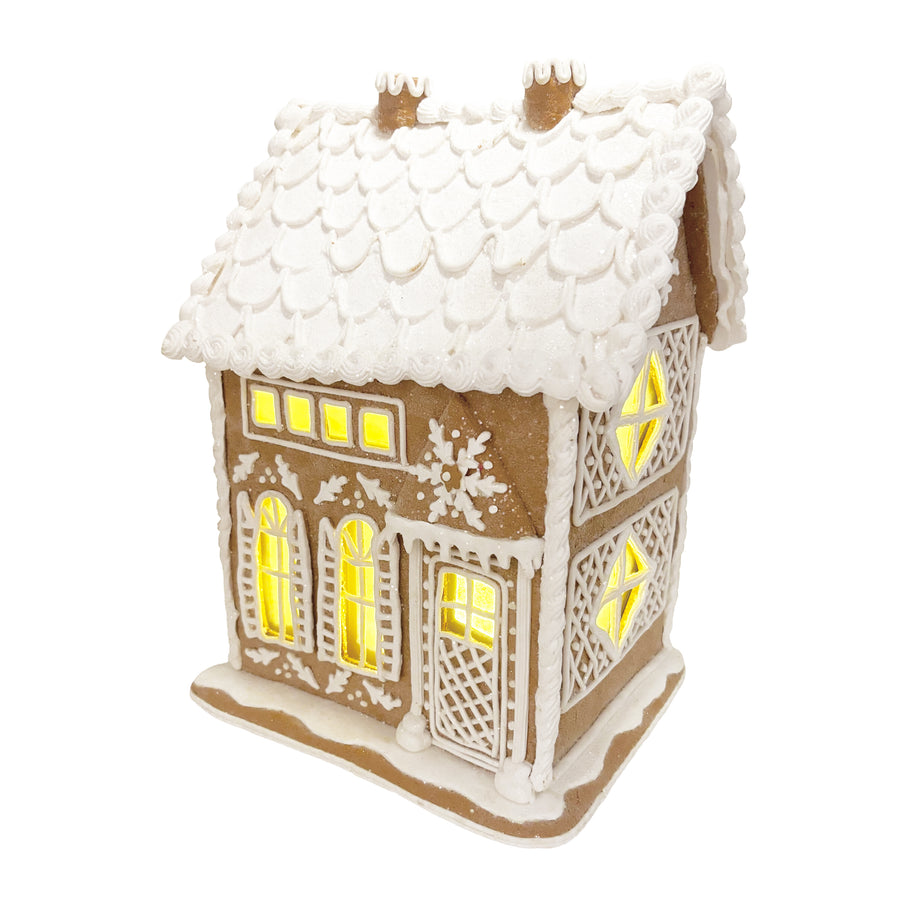 Lit Classic Gingerbread House