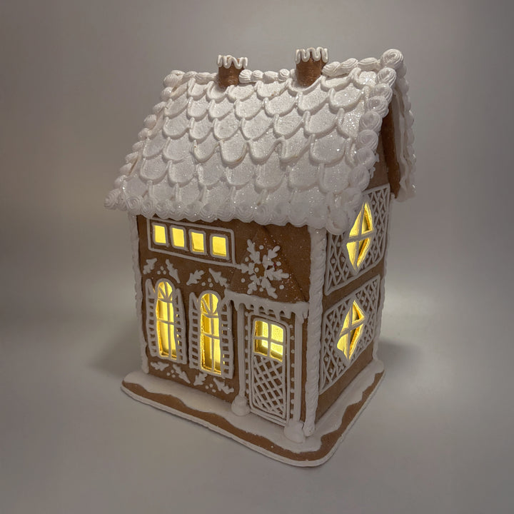 Lit Classic Gingerbread House