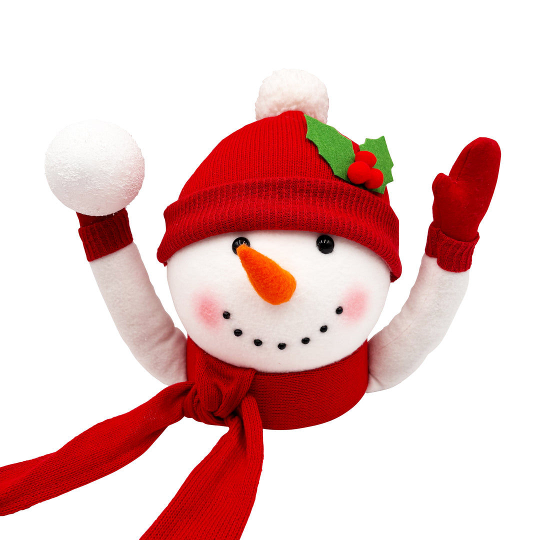 Snowman Tree Topper with Snowball