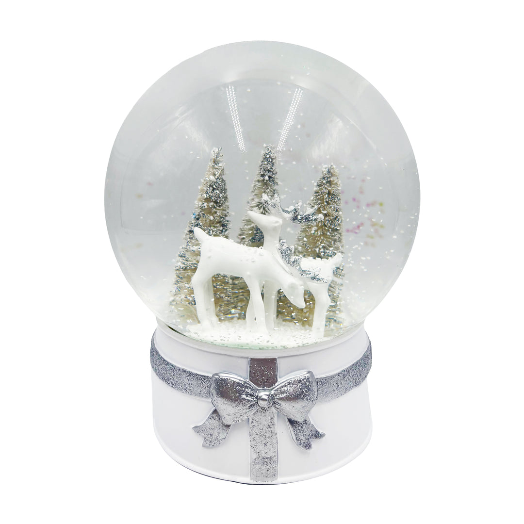 White Deer & Forest Snow Globe