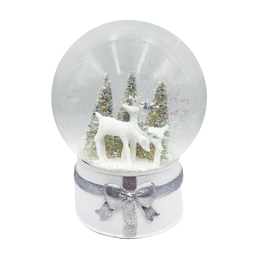 White Deer & Forest Snow Globe