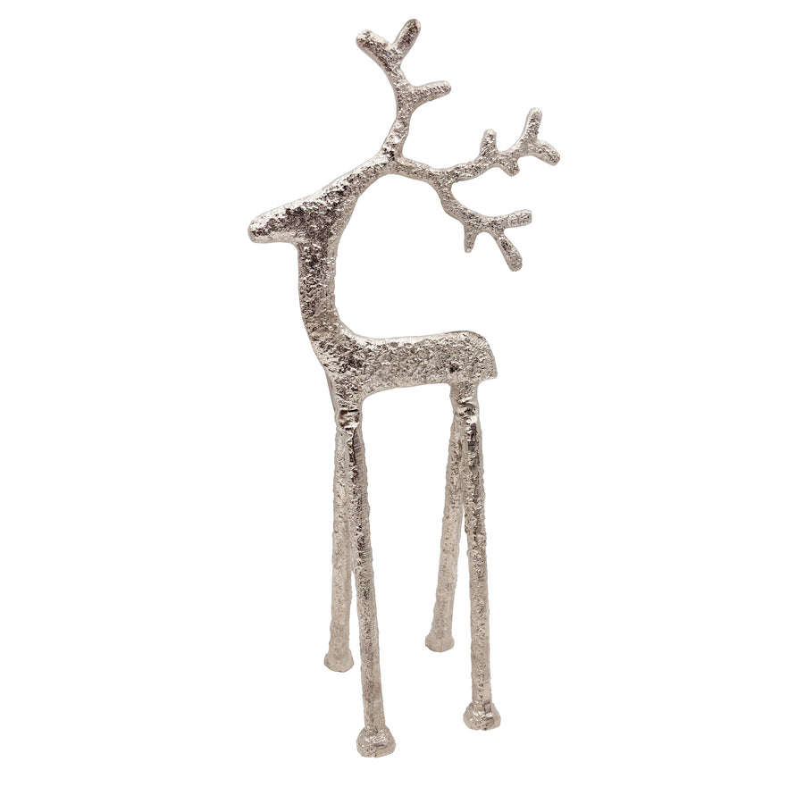 Silver Modern Deer Figurine