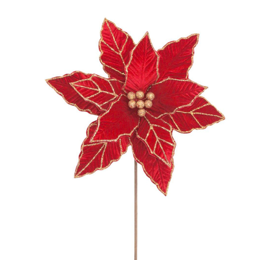 Red and Gold Poinsettia Stem