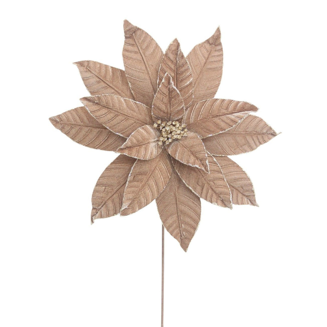 Velvet Long Stem Poinsettia Spray