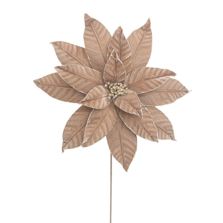 Velvet Long Stem Poinsettia Spray