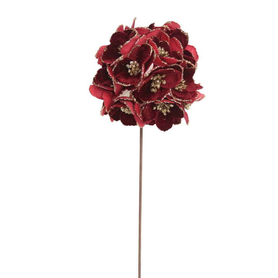 Velvet Burgundy Hydrangea Stem
