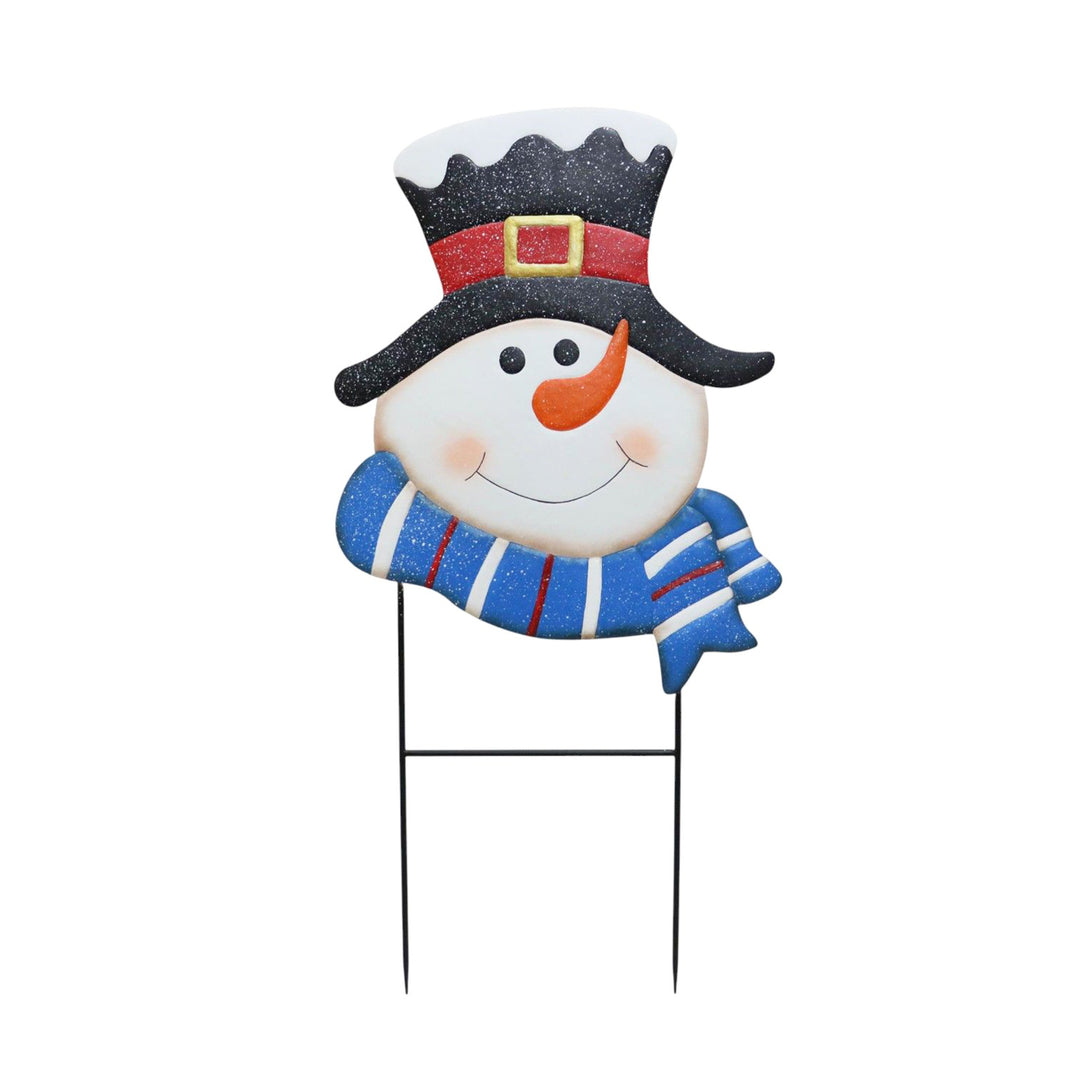 Jolly Snowman Yard Stake