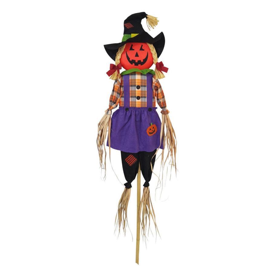 Scarecrow Witch With Jack-O-Lantern Face