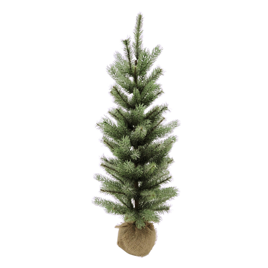 Lightly Frosted Tree in Burlap Base