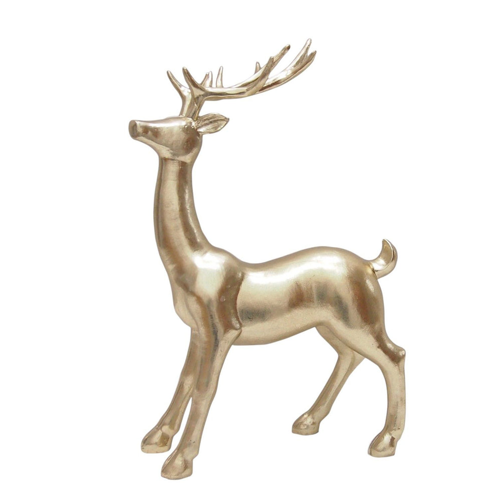 Tabletop Deer with a Champagne Finish Standing