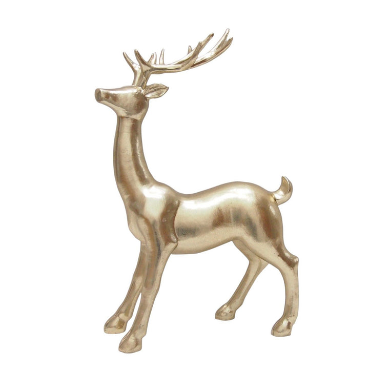 Tabletop Deer with a Champagne Finish Standing