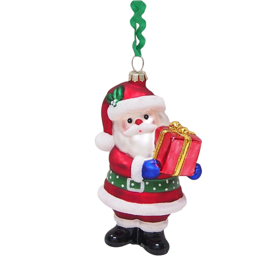 Santa with Gift Ornament